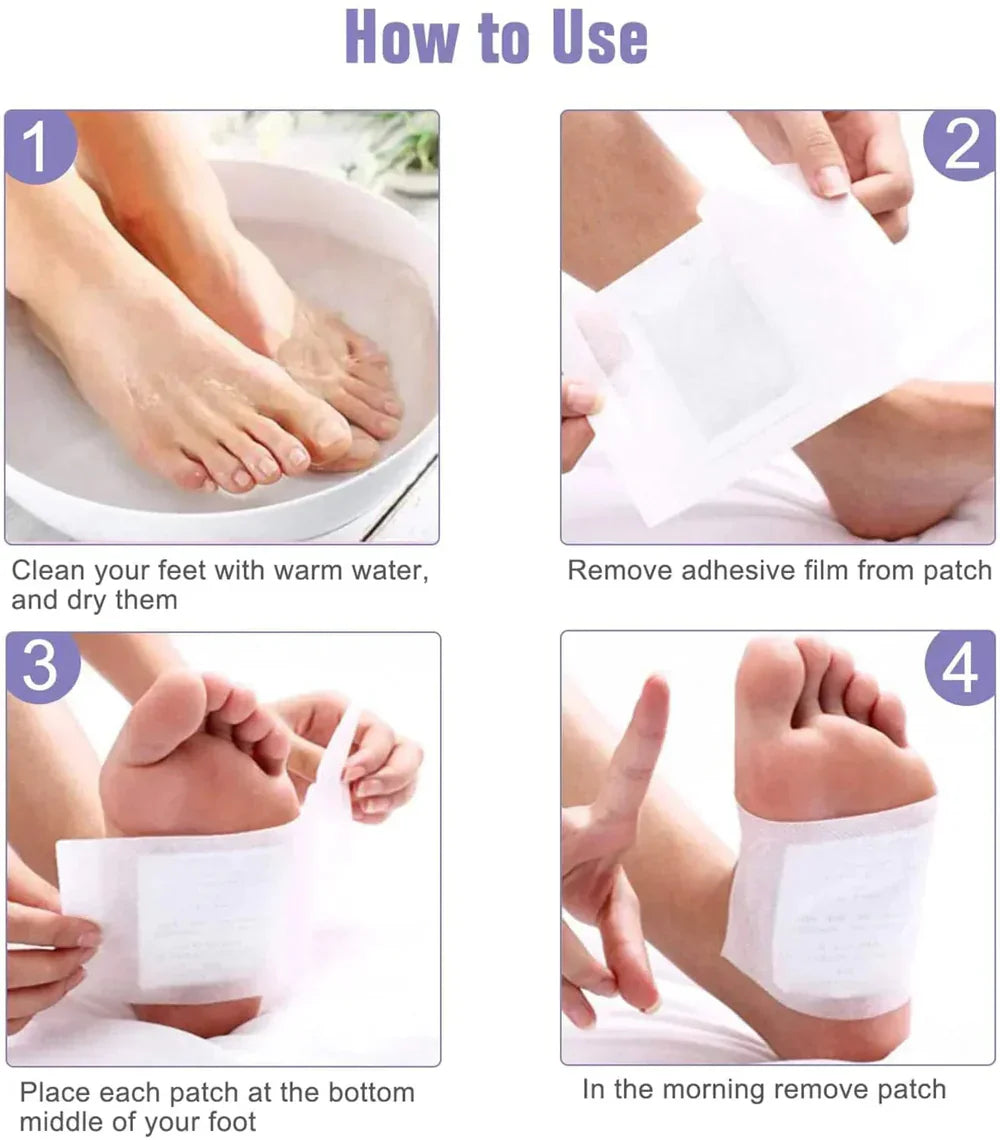DETOX FOOT PATCHES - Cleanse, Moisturize & Energize