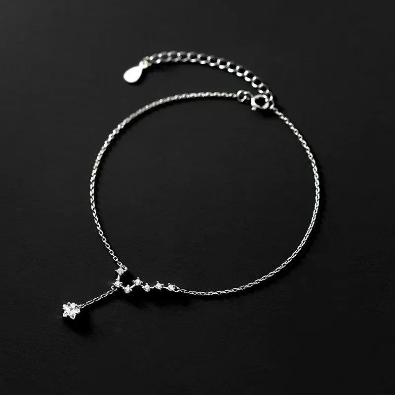 925 Silver/Chandi Star Lightning Anklet