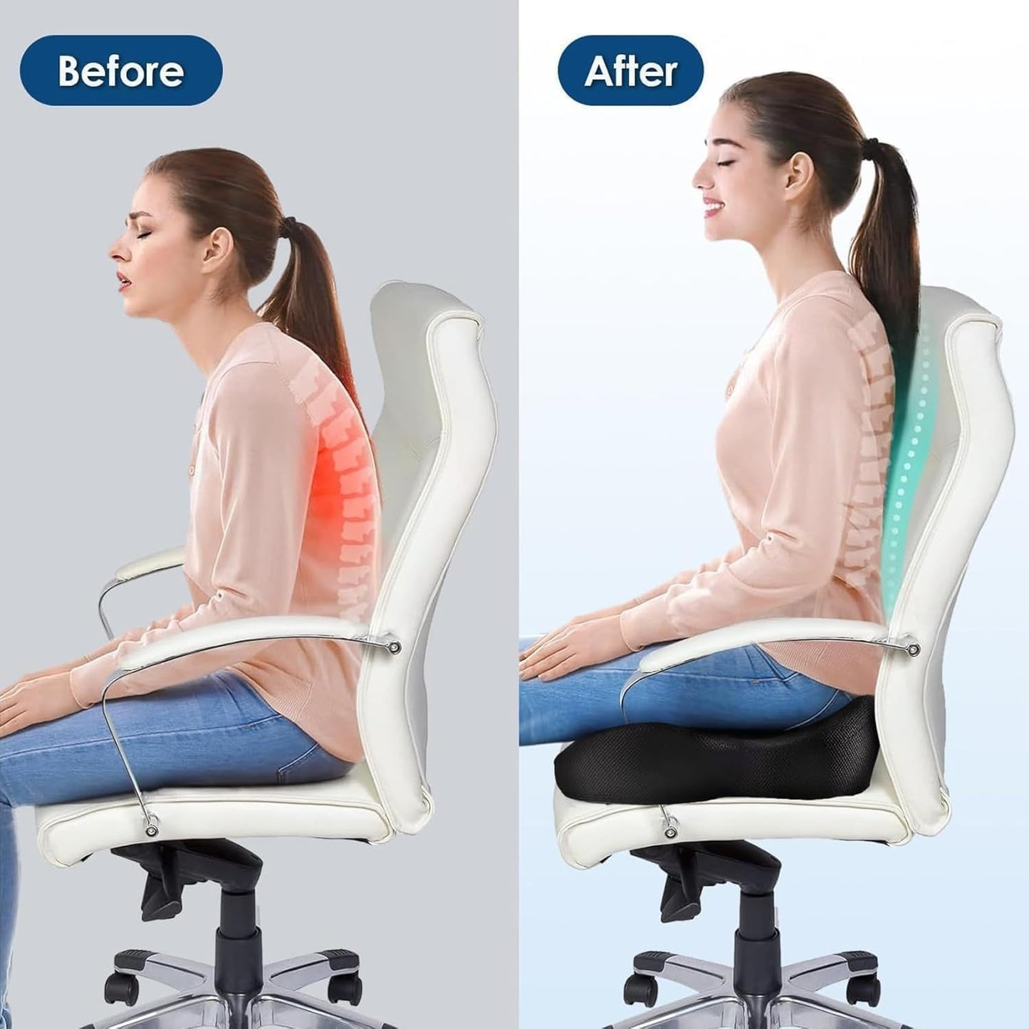 Memory foam seat cushion for office chairs and Car seat