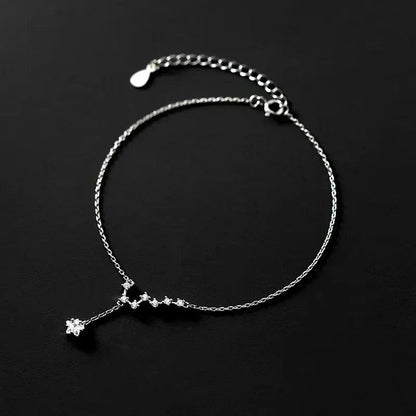 925 Silver/Chandi Star Lightning Anklet