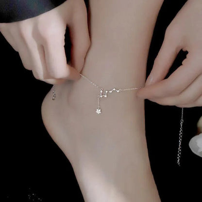925 Silver/Chandi Star Lightning Anklet