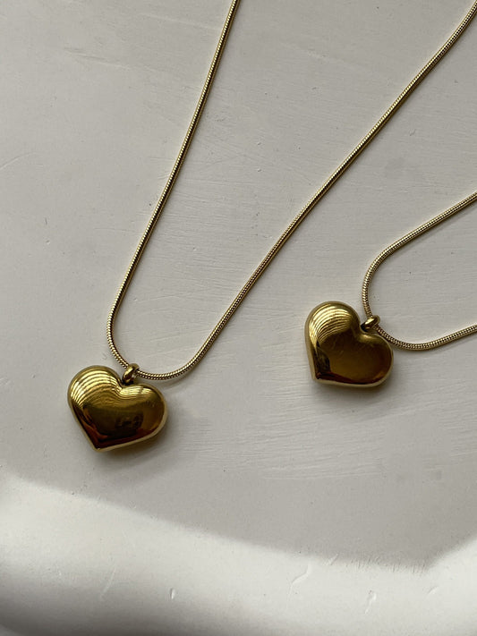24k gold plated Heart Pendant Chain
